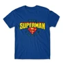 Királykék Dad is my Superman - DC Comics - férfi rövid ujjú póló