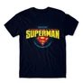 Sötétkék Dad is my Superman - DC Comics - férfi rövid ujjú póló