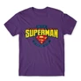 Sötétlila Dad is my Superman - DC Comics - férfi rövid ujjú póló