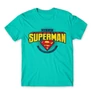 Türkiz Dad is my Superman - DC Comics - férfi rövid ujjú póló