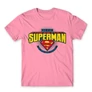 Világos rózsaszín Dad is my Superman - DC Comics - férfi rövid ujjú póló