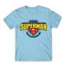 Világoskék Dad is my Superman - DC Comics - férfi rövid ujjú póló