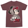 Bordó Mickey egér férfi rövid ujjú póló - Mickey Mouse Hip-Hop