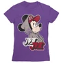 Sötétlila Mickey egér női rövid ujjú póló - Mickey Mouse Hip-Hop
