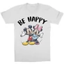 Fehér Minnie gyerek rövid ujjú póló - Minnie and Mickey Be Happy