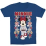 Királykék Minnie gyerek rövid ujjú póló - Minnie Mouse Flowers
