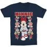 Sötétkék Minnie gyerek rövid ujjú póló - Minnie Mouse Flowers