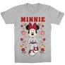 Sportszürke Minnie gyerek rövid ujjú póló - Minnie Mouse Flowers