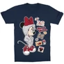 Sötétkék Minnie gyerek rövid ujjú póló - Minnie Mouse Hip-Hop