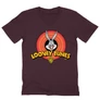 Bordó Bolondos dallamok férfi V-nyakú póló - Bugs Bunny Logo