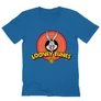 Királykék Bolondos dallamok férfi V-nyakú póló - Bugs Bunny Logo