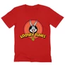 Piros Bolondos dallamok férfi V-nyakú póló - Bugs Bunny Logo