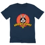 Sötétkék Bolondos dallamok férfi V-nyakú póló - Bugs Bunny Logo