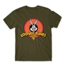 Khaki Bolondos dallamok férfi rövid ujjú póló - Bugs Bunny Logo