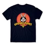 Sötétkék Bolondos dallamok férfi rövid ujjú póló - Bugs Bunny Logo