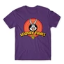 Sötétlila Bolondos dallamok férfi rövid ujjú póló - Bugs Bunny Logo