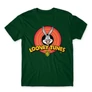 Sötétzöld Bolondos dallamok férfi rövid ujjú póló - Bugs Bunny Logo