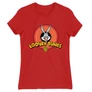 Piros Bolondos dallamok női rövid ujjú póló - Bugs Bunny Logo