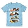 Világoskék Bud Spencer férfi rövid ujjú póló - Bud and Terence posters
