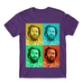 Sötétlila Bud Spencer férfi rövid ujjú póló - Colors