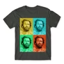Sötétszürke Bud Spencer férfi rövid ujjú póló - Colors