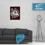 60 cm X 80 cm-es bordó Bud Spencer vászonkép - Csak a Puffin - Feltekercselt