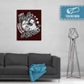80 cm X 100 cm-es bordó Bud Spencer vászonkép - Csak a Puffin - Feltekercselt