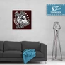 80 cm X 80 cm-es bordó Bud Spencer vászonkép - Csak a Puffin - Feltekercselt