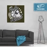 100 cm X 100 cm-es khaki Bud Spencer vászonkép - Csak a Puffin - Feltekercselt