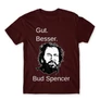 Bordó Bud Spencer férfi rövid ujjú póló - Gut Besser