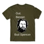 Khaki Bud Spencer férfi rövid ujjú póló - Gut Besser