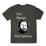 Sötétszürke Bud Spencer férfi rövid ujjú póló - Gut Besser
