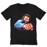 Fekete Bud Spencer férfi V-nyakú póló - Pofon