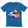 Királykék Bud Spencer férfi V-nyakú póló - Pofon