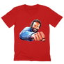 Kép 6/12 - Piros Bud Spencer férfi V-nyakú póló - Pofon