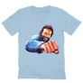 Világoskék Bud Spencer férfi V-nyakú póló - Pofon