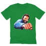 Zöld Bud Spencer férfi V-nyakú póló - Pofon