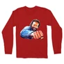 Piros Bud Spencer férfi hosszú ujjú póló - Pofon