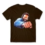 Barna Bud Spencer férfi rövid ujjú póló - Pofon