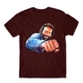 Bordó Bud Spencer férfi rövid ujjú póló - Pofon