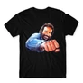 Fekete Bud Spencer férfi rövid ujjú póló - Pofon