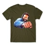 Khaki Bud Spencer férfi rövid ujjú póló - Pofon
