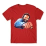 Piros Bud Spencer férfi rövid ujjú póló - Pofon