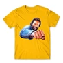 Sárga Bud Spencer férfi rövid ujjú póló - Pofon