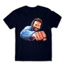 Sötétkék Bud Spencer férfi rövid ujjú póló - Pofon