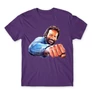 Sötétlila Bud Spencer férfi rövid ujjú póló - Pofon