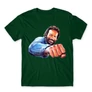 Sötétzöld Bud Spencer férfi rövid ujjú póló - Pofon