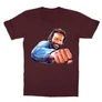Bordó Bud Spencer gyerek rövid ujjú póló - Pofon