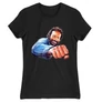 Fekete Bud Spencer női rövid ujjú póló - Pofon