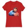 Kép 12/22 - Piros Bud Spencer női rövid ujjú póló - Pofon